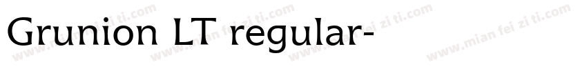 Grunion LT regular字体转换